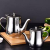 Stainless Steel Oil Dispenser Filter Pot for Kitchen and Sauces 0.5L
