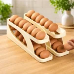 Automatic Roll-Down Double-Layer Egg Organizer