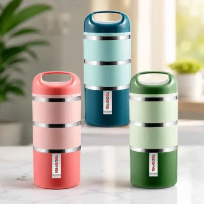 Tedemei Stainless Steel 3 Layers Lunch Box 1.43L